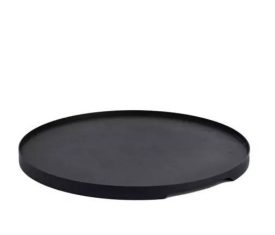 Retro Black round tray almi decor bbhome