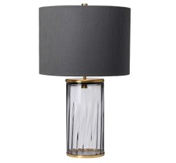 Lampa stołowa Reno Grey/ Black ES ⌀35,5x 60,4cm