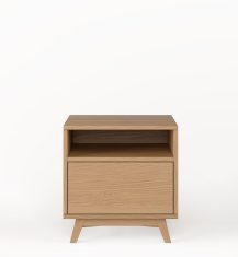 Oak bedside table with shelf Simple M5 Selfia 54x47x56cm