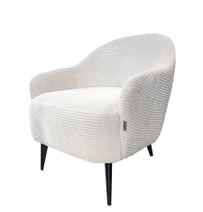 Paloma Ribcord White MTI Furninova armchair 73x76x72cm