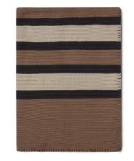 Gestreifte Lexington-Strickdecke aus Baumwolle, 130 x 170 cm