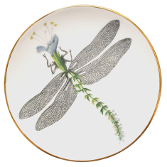 Decorative plate Majolica Dragonfly Majolica Nieborów Ø15,5cm