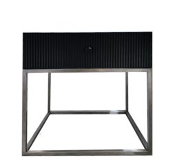 Cubic Black Fluted I bedside table 50x40x45cm