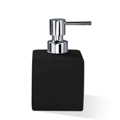 Porcelain Black/Chrome 525 Decor Walther soap dispenser 8x8x14cm