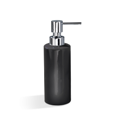 Distributeur de savon Porcelaine Noir/Chrome Decor Walther 6x6x17,5cm