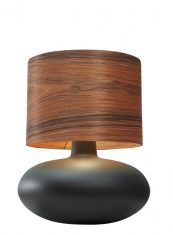 Επιτραπέζιο φωτιστικό Sawa Wood/Graphite Kaspa Ø 30x44cm