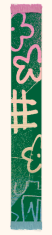 Szalik żakardowy “Kwiatuszek” 25x170cm