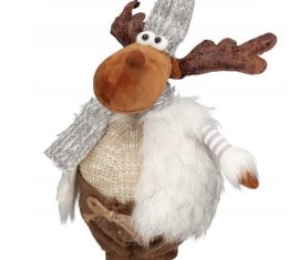 Rendier Rudolph staande mascotte 49cm