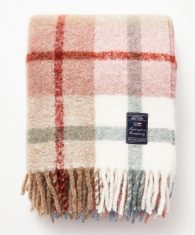 Mohair Blend Checked Lexington Blanket 130x170cm