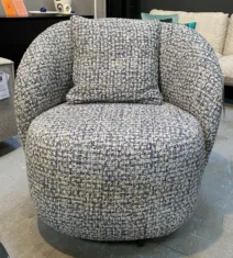 Bucle swivel armchair 86x72x80cm