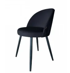 Pello Zwart gestoffeerde stoel 49x54x76cm