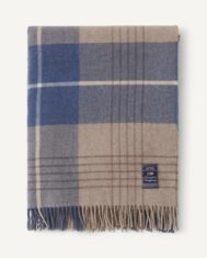 Koc Checked Recycled Wool Denim Blue/Beige Lexington 130x170cm